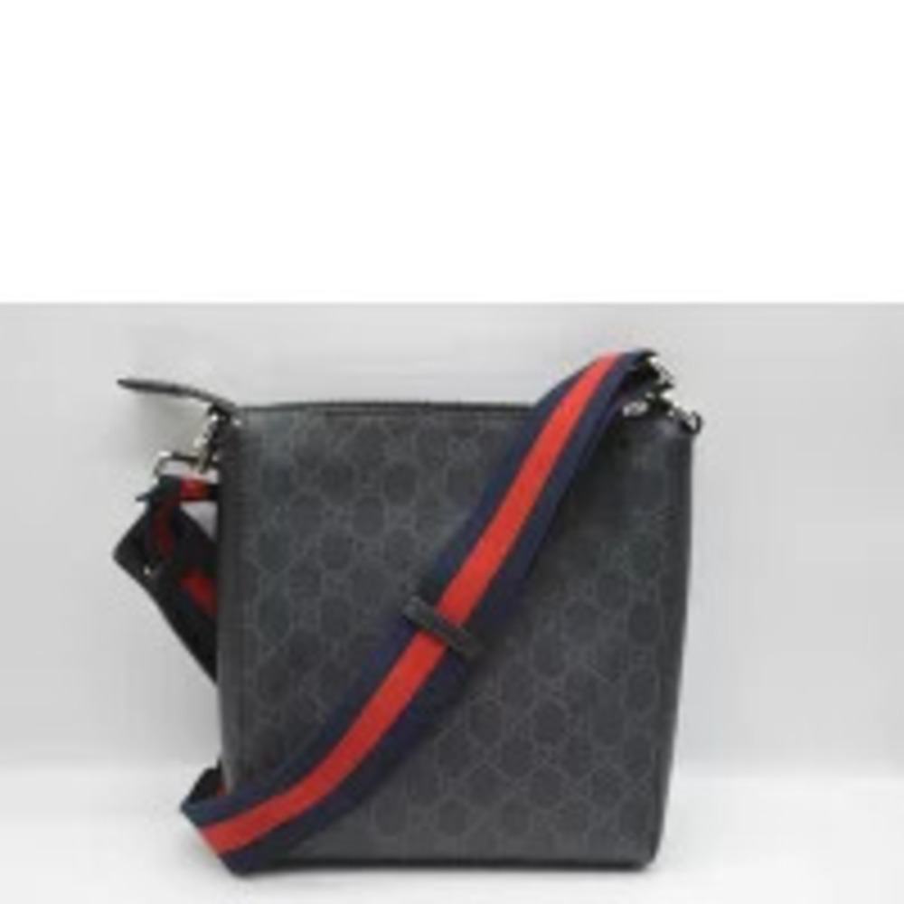 Gucci GG Shoulder Messenger Bag Supreme Black